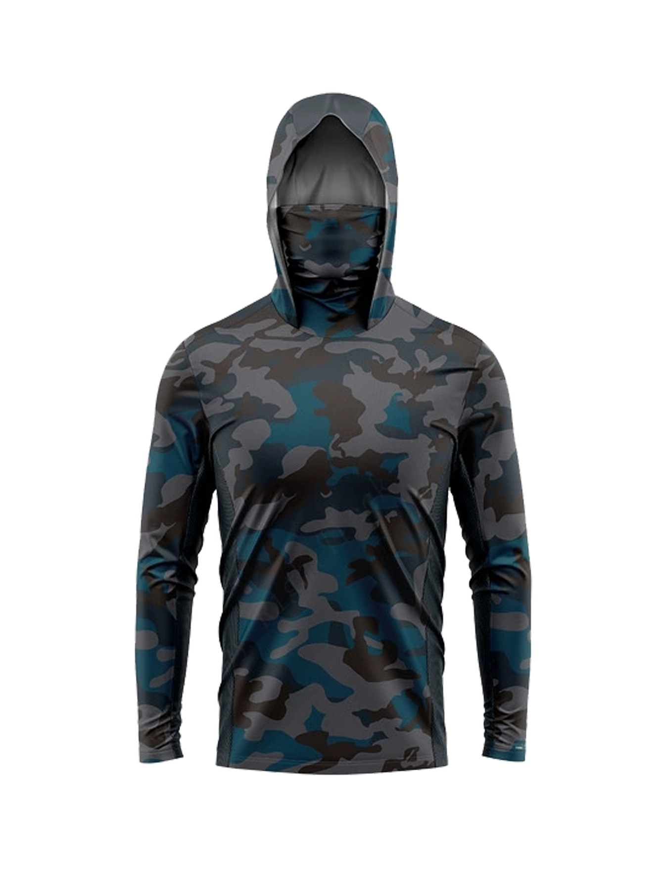 Desert Camo Men Fishing Hooded - Fishing Mask Sun Protection ulasan dan harga