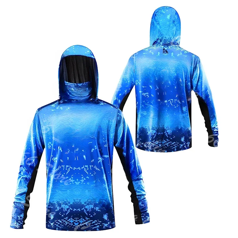 Men 3D Print Hooded Fishing Sh - Fishing Shirt Uv Protection ulasan dan harga