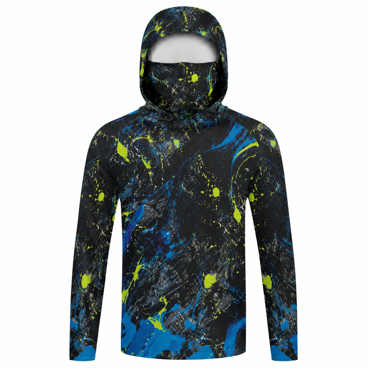 Men Hooded Fishing Shirt Long  - Fishing Shirt Uv Protection ulasan dan harga