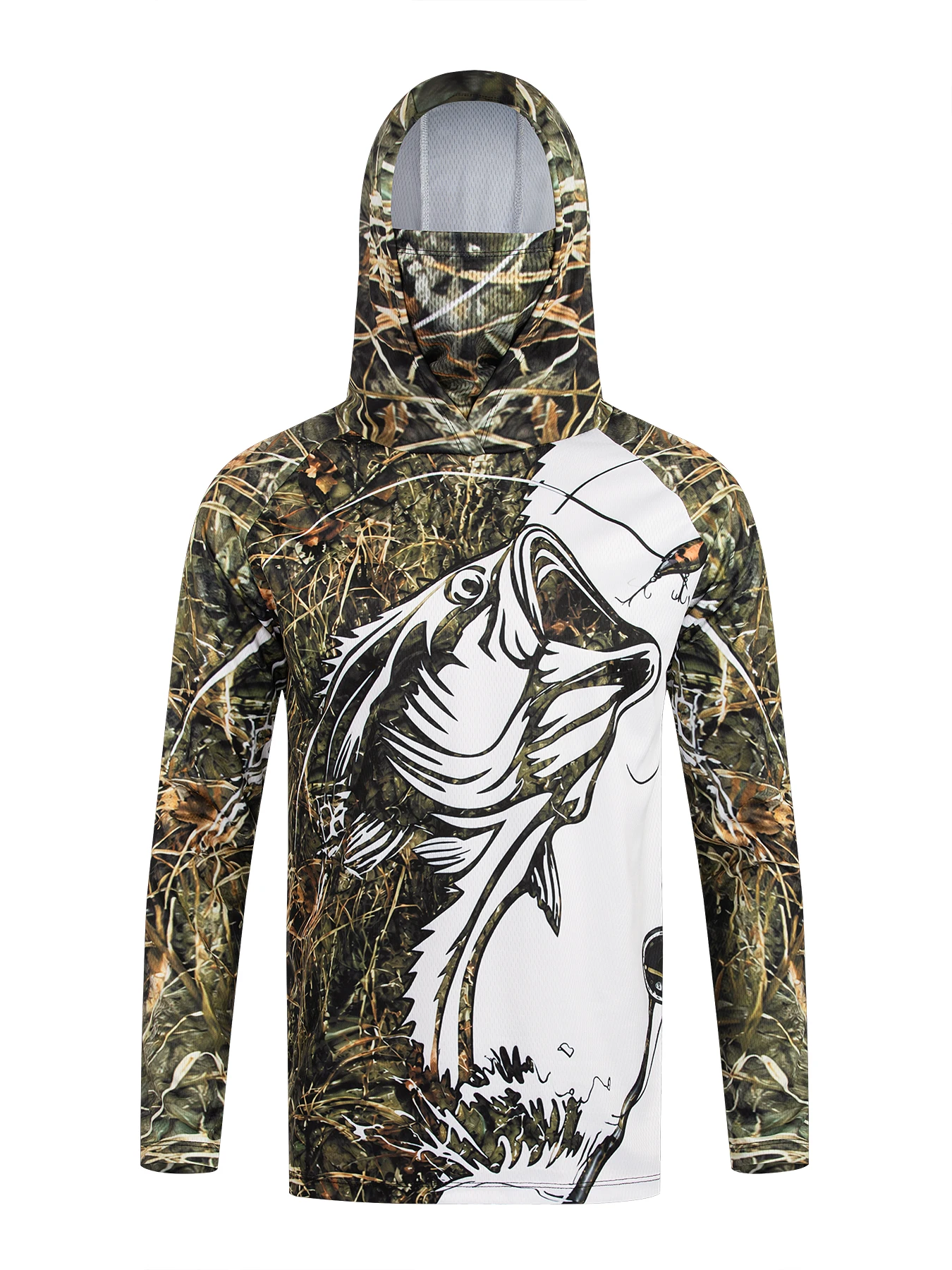 Men Hooded Fishing Shirt Long  - Fishing Shirt Uv Protection ulasan dan harga